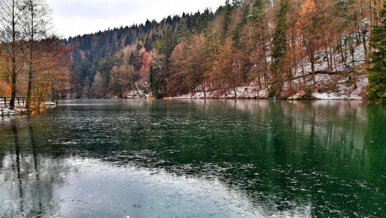 Schöngrundsee im Winter