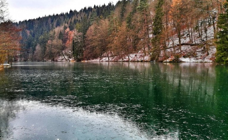 Schöngrundsee im Winter