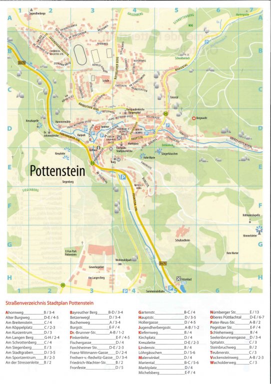 Grossansicht in neuem Fenster: Stadtplan Pottenstein